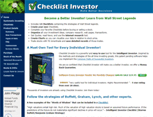 Tablet Screenshot of checklistinvestor.com